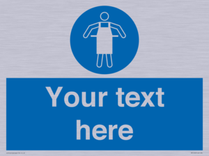 Custom Protective Apron Required Sign